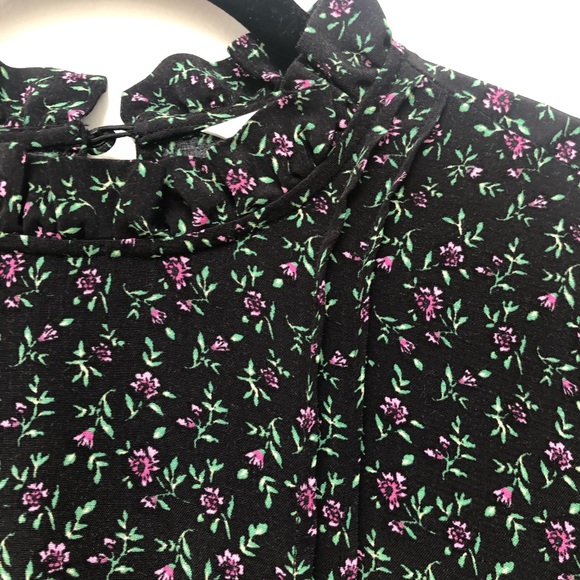 NWOT Zara Floral Mini Dress w Baloon Sleeve - Picture 3 of 3